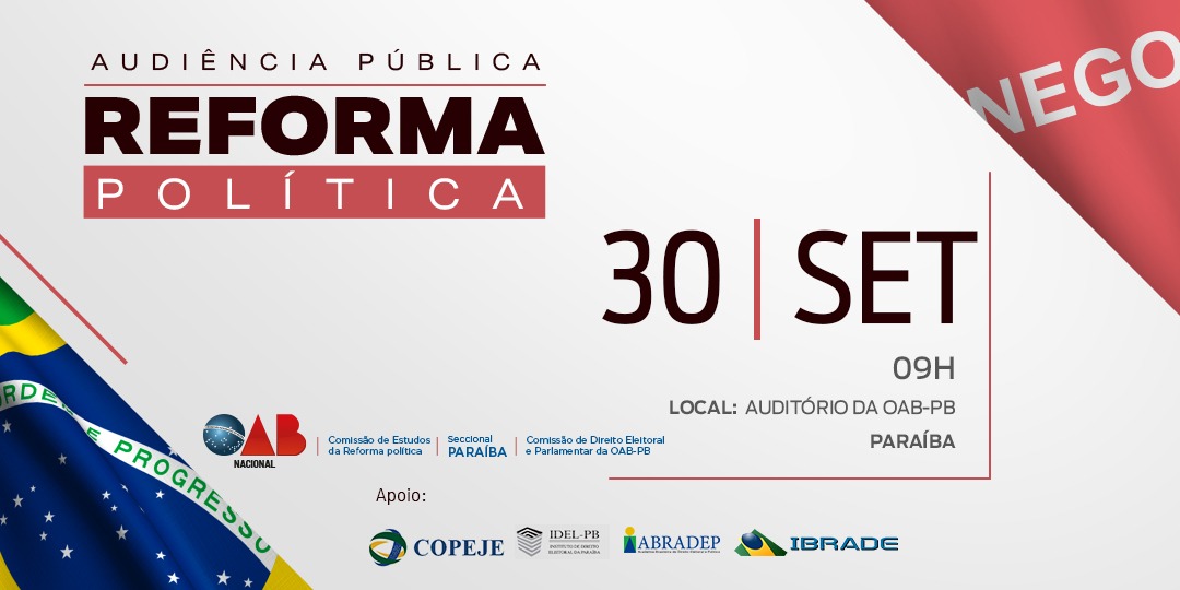 OAB DEBATE REFORMA POLÍTICA : Especialistas abordam sistema e voto distritais, candidaturas avulsas e cota de gênero nas eleições