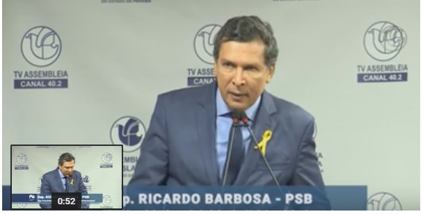VEJA VÍDEO : Com que cara Ricardo Coutinho viu sua gravação exibida na AL hoje rasgando elogios à Ricardo Barbosa  ?