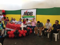 Deputado Cabo Gilberto prestigia ao lado do senador Maranhão,  convenção que conduziu pastora Morgana ao comando do MDB em Cabedelo, visando eleições do ano que vem
