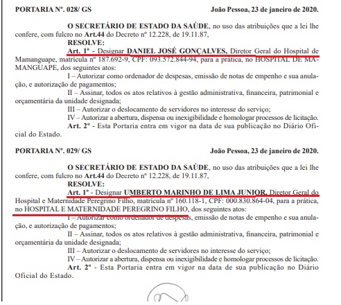 Hospitais de Mamanguape e Patos têm novos diretores após turbulência e fraudes nas gestões de organizações sociais na Paraíba