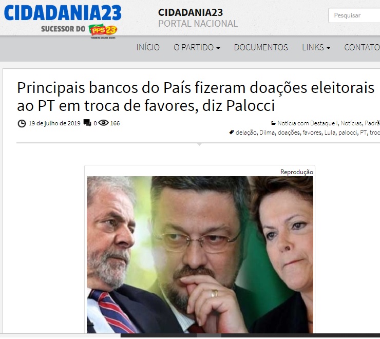 CIDADANIA – Novo partido de João Azevedo votou pelo impeachment de Dilma Roussef, é crítico ao PT e apoiou Geraldo Ackmim