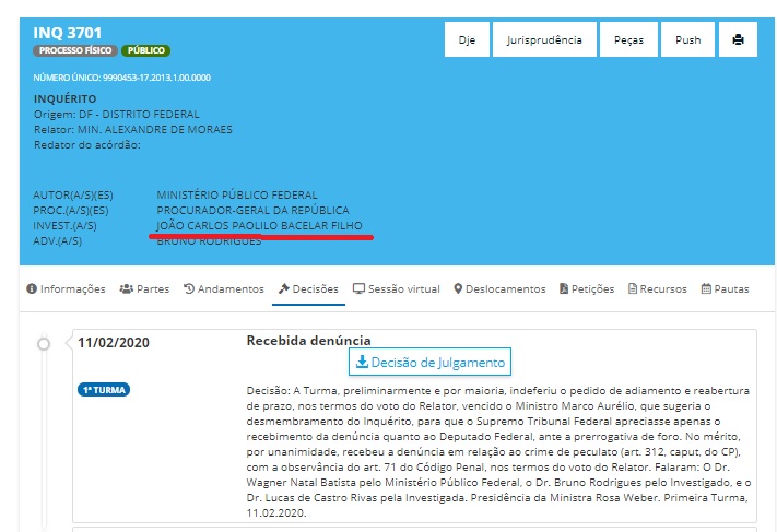 STF recebe denúncia contra deputado federal acusado pelo MPF de contratar com verba da Câmara empregada doméstica de sua casa