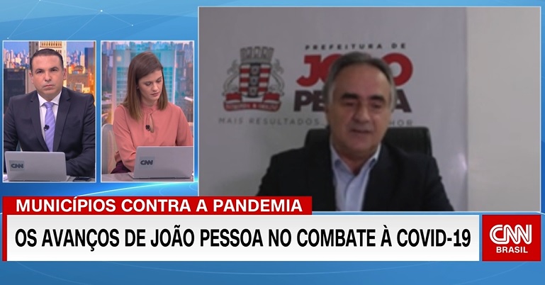 CARTAXO NA CNN – João Pessoa ganha destaque por antecipar medidas que ajudaram a preparar a saúde no enfrentamento ao coronavírus