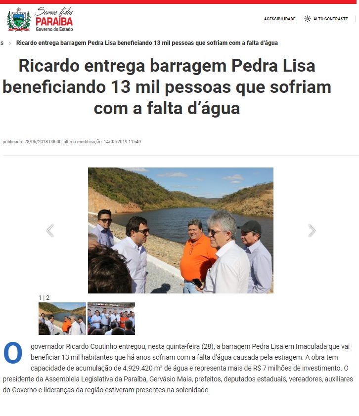 VEJA VÍDEO – Barragem inaugurada há menos de 2 anos pelo Governo do Estado ameaça romper e população de Olho D’água está em alerta