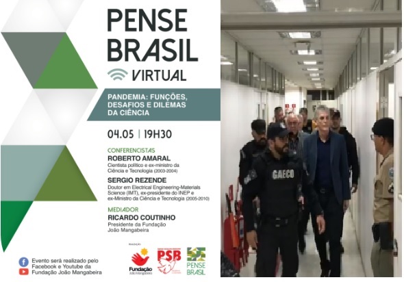 PSB nacional convida população a assistir live com debate mediado por Ricardo Coutinho, apontado pela Força-Tarefa da Calvário como chefe da orcrim que desviou R$ 134 milhões da saúde na Paraíba