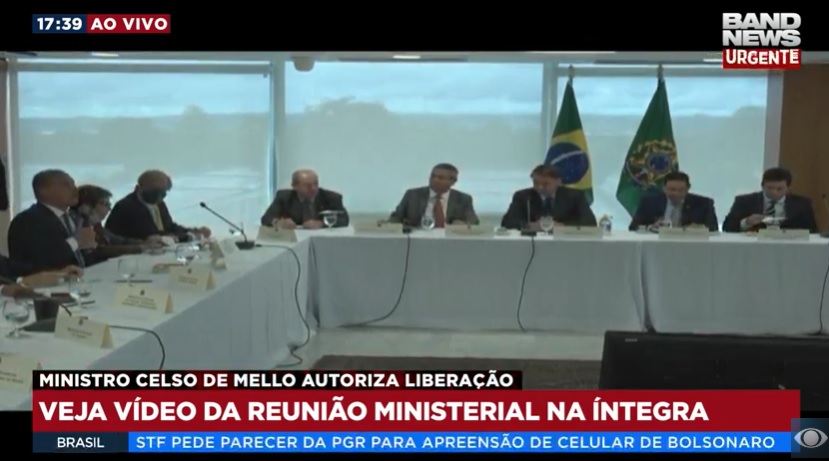 URGENTE ! Assista vídeo da reunião dos ministros com o presidente Bolsonaro