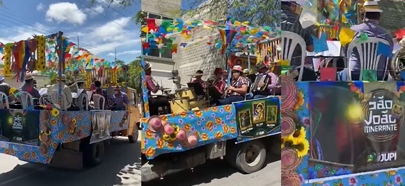 VÍDEO, SÃO JOÃO ITINERANTE – Cidade do Nordeste criou uma forma de levar forró às ruas e à população sem aglomeração e sem violar regras sanitárias
