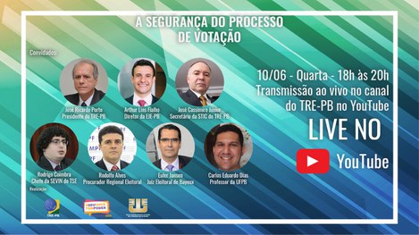 TRE/PB promove live nesta quarta-feira sobre “A segurança do processo de votação – combatendo as fake news “