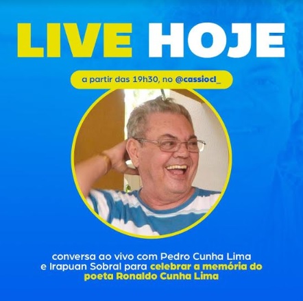 LIVE AO POETA – Cássio, Pedro e Irapuan : “Será uma conversa leve e descontraída, como sempre foi nosso poeta”