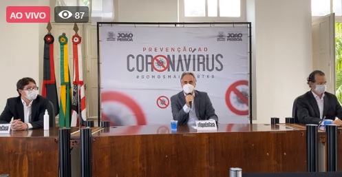 Luciano Cartaxo anuncia liberação para  funcionamento de bares, restaurantes e academias em João Pessoa a partir da próxima segunda-feira, dia 27