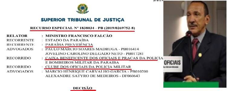 VEJA DECISÃO NO STJ SOBRE BOLSA DESEMPENHO – Governo e PBPrev perdem mais um recurso no STJ , Justiça da Paraíba deve autorizar implantação nos contracheques e Clube dos Oficiais emite nota à categoria