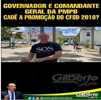 VEJA VÍDEO – Deputado Cabo Gilberto cobra do Governo e do Comando Geral da PM as promoções dos soldados do CFSD de 2010