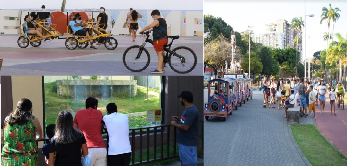 CURTINDO NOSSA CIDADE – População e turistas aproveitam espaços de lazer , cultura e esporte, visitando Parque da Bica, Parque da Lagoa e Largo de Tambáu, em João Pessoa