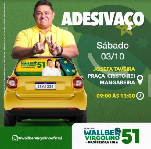 Deputado Cabo Gilberto convoca militância para “Adesivaço” com Walber Virgolino neste sábado a partir das 9h em Mangabeira