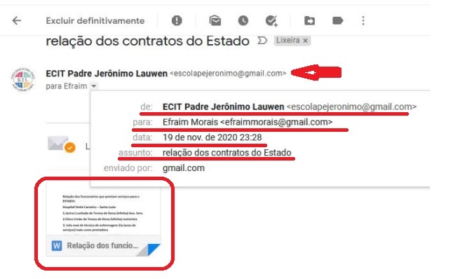 VEJA DOCUMENTOS  Vaza email institucional com pedido de demissão de servidores de escolas, Hospital, Emater e IFPB, que não votaram em Ademir Moraes em Santa Luzia, fontes do Governo garantem que não haverá demissão e MP já apura o caso