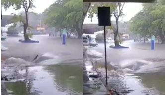 VÍDEO – Fortes chuvas continuam em João Pessoa e provocam estragos em veículos e abrem crateras na rodoviária