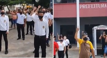 VÍDEO- Trabalhadores de bares e restaurantes protestam em frente a Prefeitura de Cajazeiras