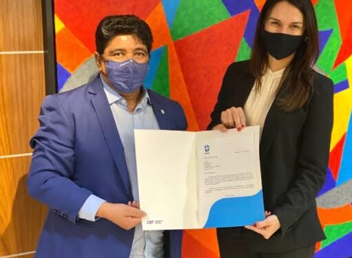 Presidente da FPF, Michelle Ramalho, anuncia jogos de Brasil e Argentina na Paraíba