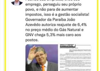 Filho de Bolsonaro repercute postagem do deputado Cabo Gilberto criticando governador da Paraíba