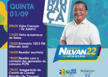 Nilvan visita comerciantes, inaugura comitê e concede entrevista ao 360 Graus na Rádio 100.5 FM Líder