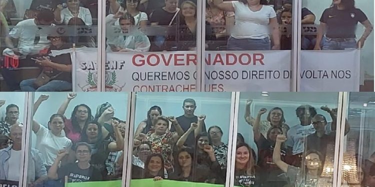 Enfermeiros lotam galerias da AL em protesto contra o Governo do Estado por retirada de direitos