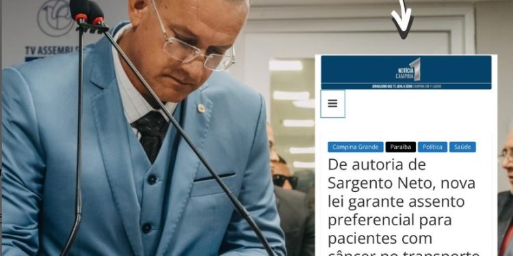 Lei do deputado Sgt Neto garante assento preferencial no transporte público a pessoas com câncer