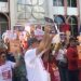 VÍDEOS- Professores estaduais ocupam Praça João Pessoa e fazem ato com faixas, cartazes e discursos