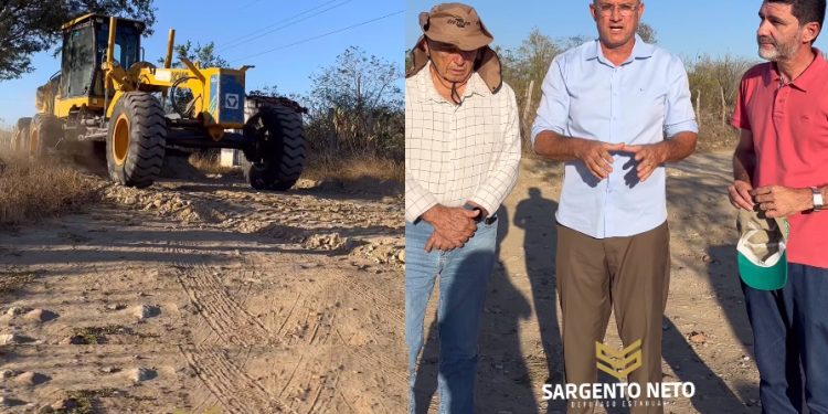 Deputado Sargento Neto acompanha serviços e agradece ao prefeito Bruno melhorias em estradas rurais