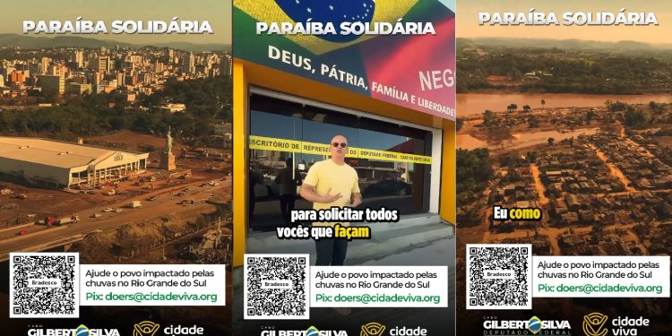 Deputado Cabo Gilberto pede doações para ajudar desabrigados no RS e bancada destinará R$ 50 milhões