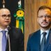 Desembargadores e advogado Thiago Leite saúdam novo PGE, Fábio Brito, durante sessão do Pleno no TJPB