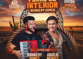 Conde recebe grande show de Ranniery Gomes com a participação de Aduílio Mendes nesta sexta-feira