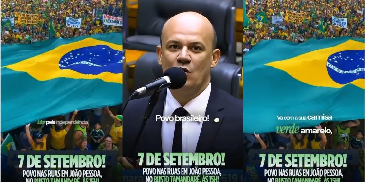 7 DE SETEMBRO – Deputado Cabo Gilberto convoca população para manifestos em João Pessoa, Cabedelo e Patos