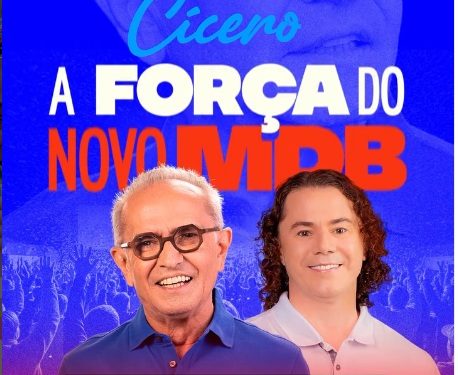 Com presença de líderes nacionais, estaduais e apoiadores, Cícero se filia ao MDB nesta 2ª feira e disputará Governo
