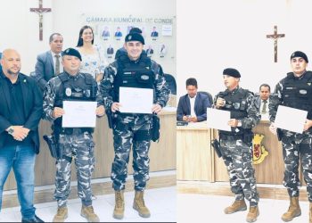 PMs que desvendaram sequestro com ameaça e exigência de pix são homenageados na Câmara Municipal de Conde