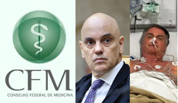 CFM determina sindicância sobre atendimento a Bolsonaro, mas Moraes, do STF, anula e manda PF ouvir dirigente