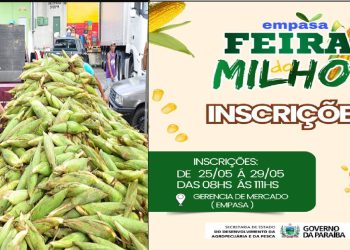 Inscrições para comerciantes na “Feira de Milho Verde” na Empasa começam na próxima segunda-feira