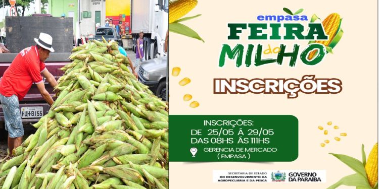 Inscrições para comerciantes na “Feira de Milho Verde” na Empasa começam na próxima segunda-feira