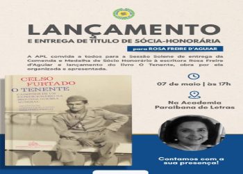 Rosa Freire lança : “Celso Furtado, o Tenente”, na Segunda Guerra Mundial, nesta 5ª feira na APL