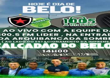 BOTA X FLORESTA – Equipe da 100.5 FM Líder com ex-craques e torcedores a partir das 14h no “Calçadão do Belo” no Almeidão