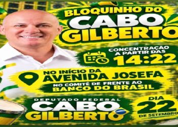 Cabo Gilberto realiza “Bloquinho 22” hoje em Mangabeira e anuncia eventos em diversas cidades na Paraíba