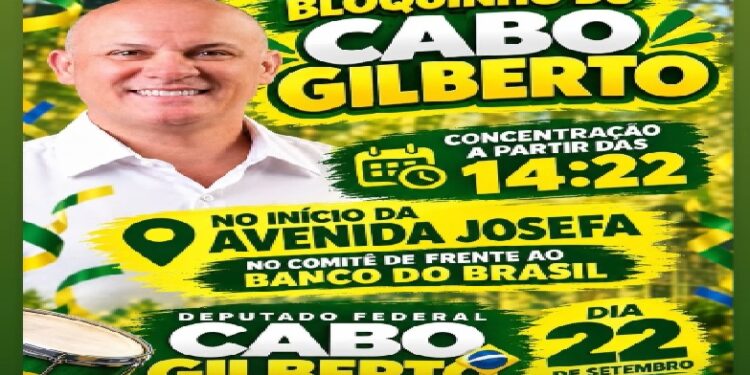 Cabo Gilberto realiza “Bloquinho 22” hoje em Mangabeira e anuncia eventos em diversas cidades na Paraíba