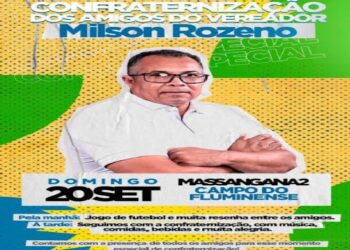Vereador Milson Rozeno, de Cruz do Espírito Santo, comemora aniversário com partida de futebol e confraternização com população