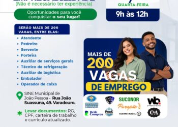 Sine-JP realiza ação da empregabilidade com mais de 200 vagas e entrevista imediata com as empresas