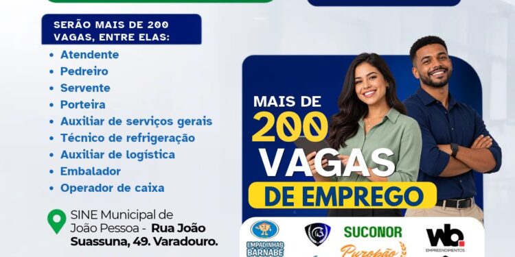 Sine-JP realiza ação da empregabilidade com mais de 200 vagas e entrevista imediata com as empresas