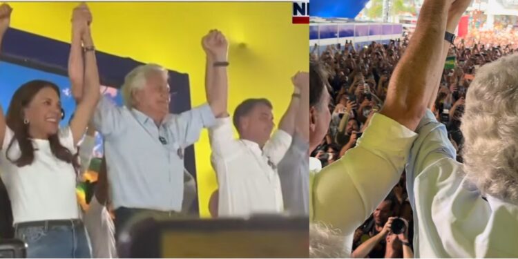 Caiado, governador e senadores eleitos de Goiás anunciam apoio a Flávio Bolsonaro no segundo turno