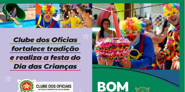 Clube dos Oficiais realiza “Dia das Crianças” com muita diversão, brinquedos, palhaços e brindes, a partir das 11h