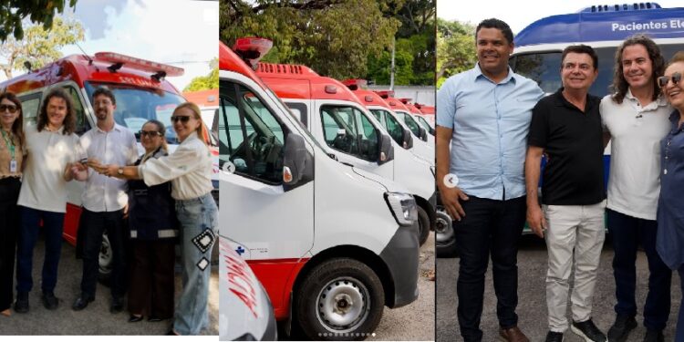Veneziano participa da entrega de ambulâncias do SAMU a cidades da Paraíba, fruto de sua atuação parlamentar